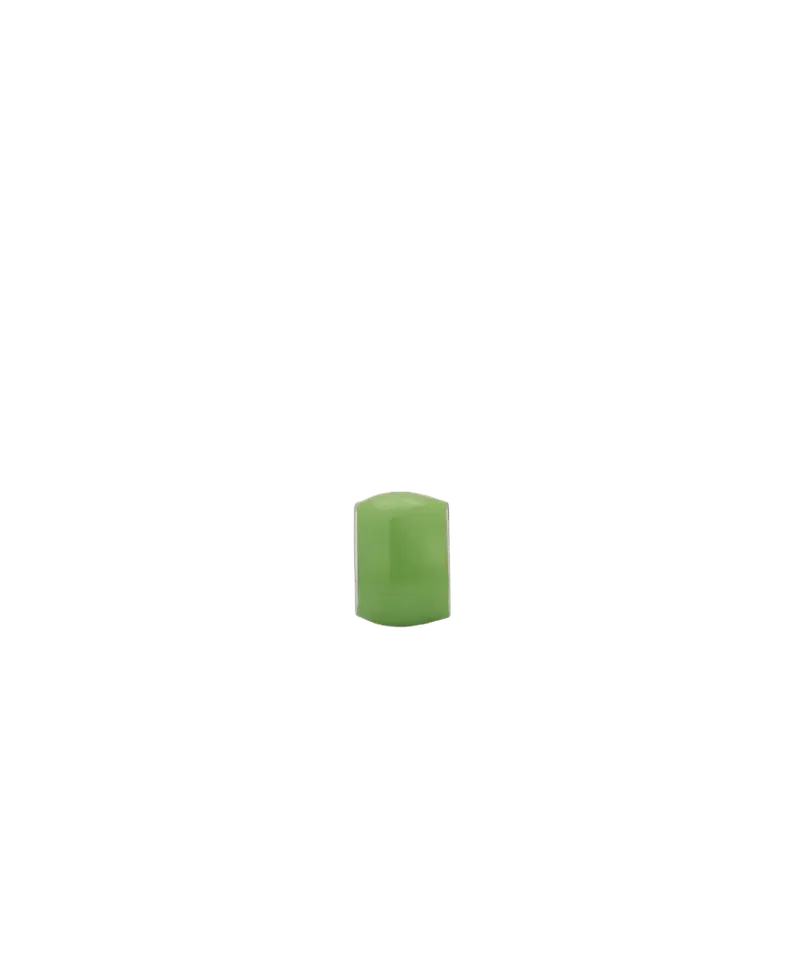 Wide Light Green Enamel Mini Bead