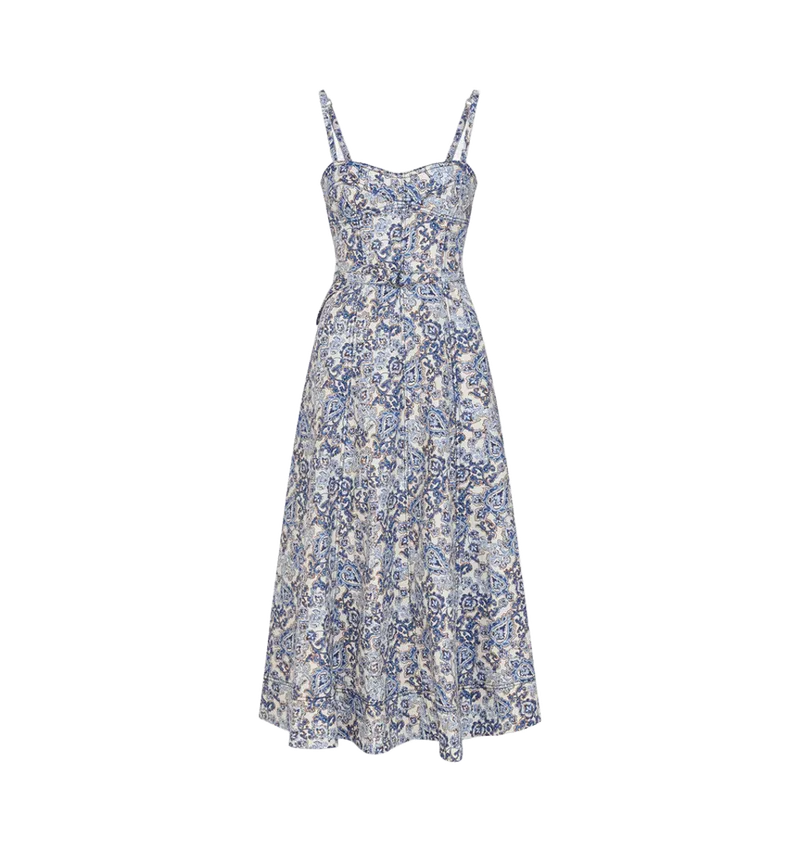 The Fiona Dress in Chedworth Paisley Blue