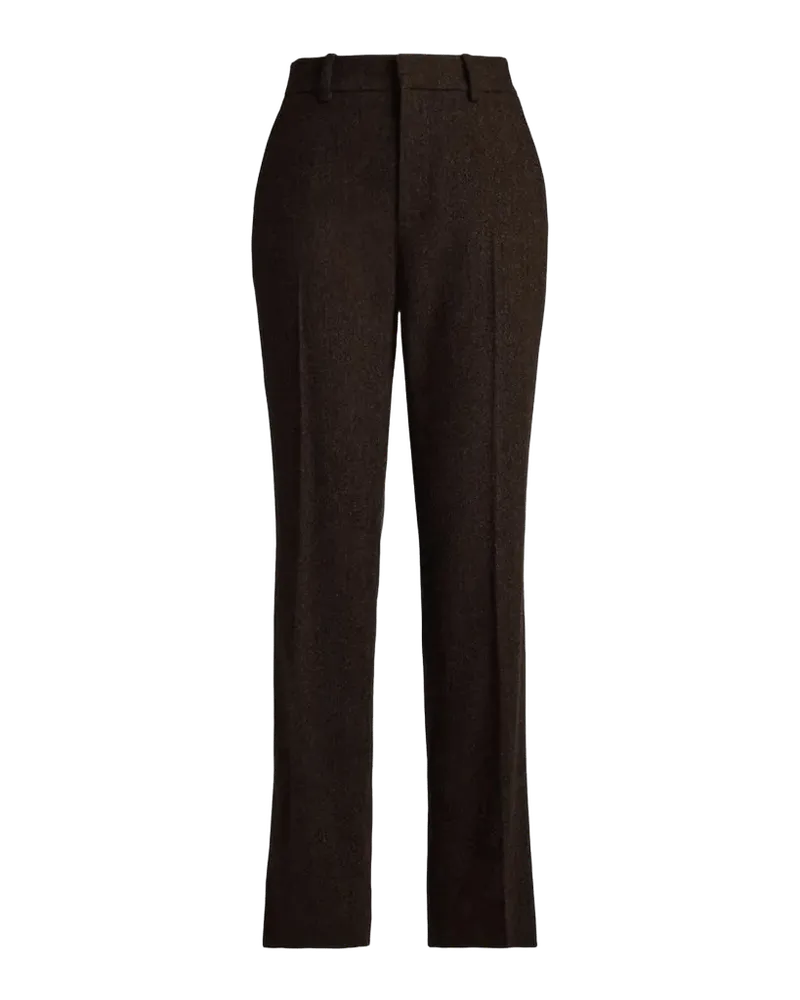 Andrey Wool Herringbone Slim-Leg Pants