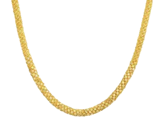 Large Natural Color Mesh Necklace