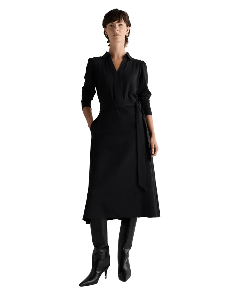 Tencel Modal Knit Midi Wrap Dress