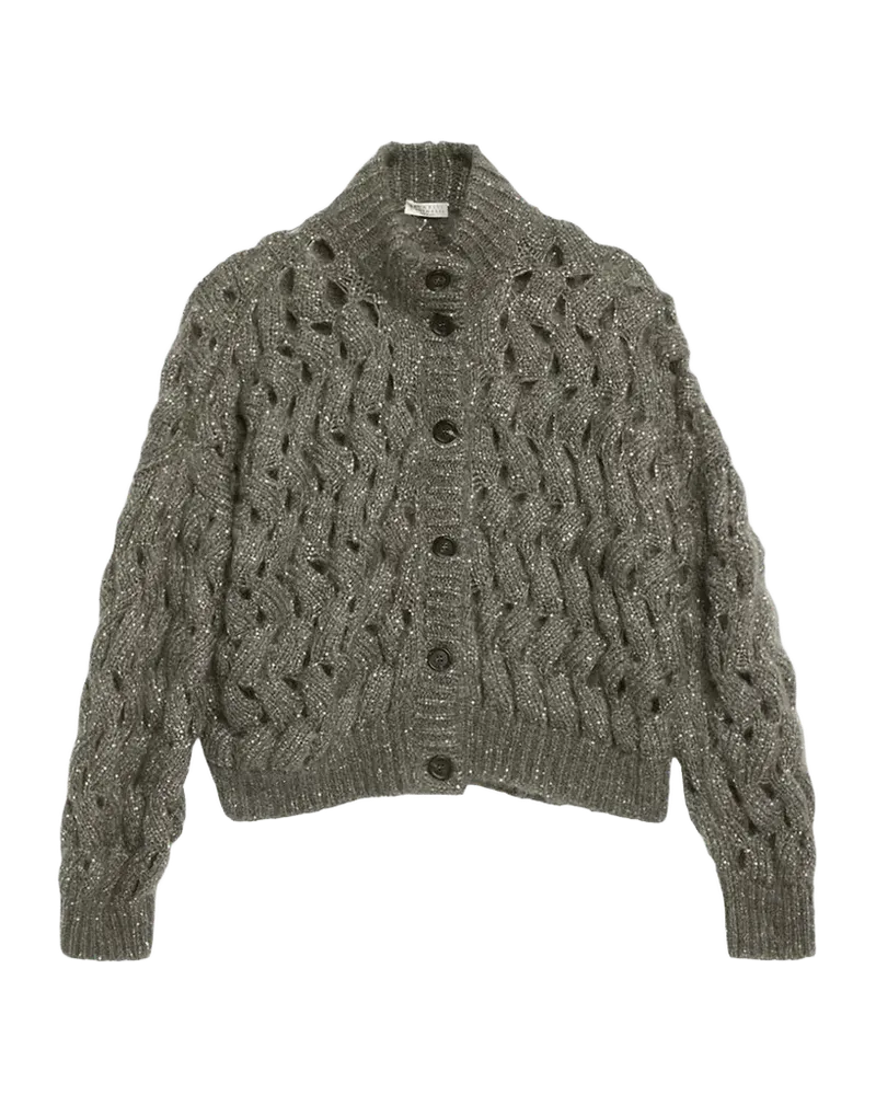 Ocean Waves Diamante Mohair Cardigan