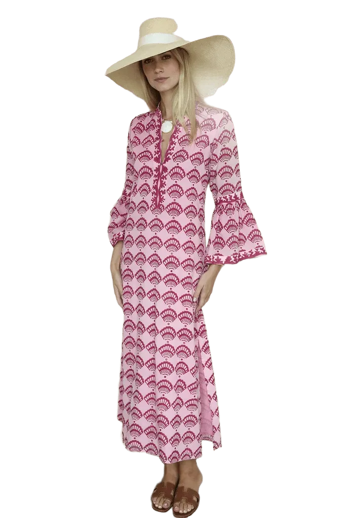 Raspberry Cockleshells Kaftan