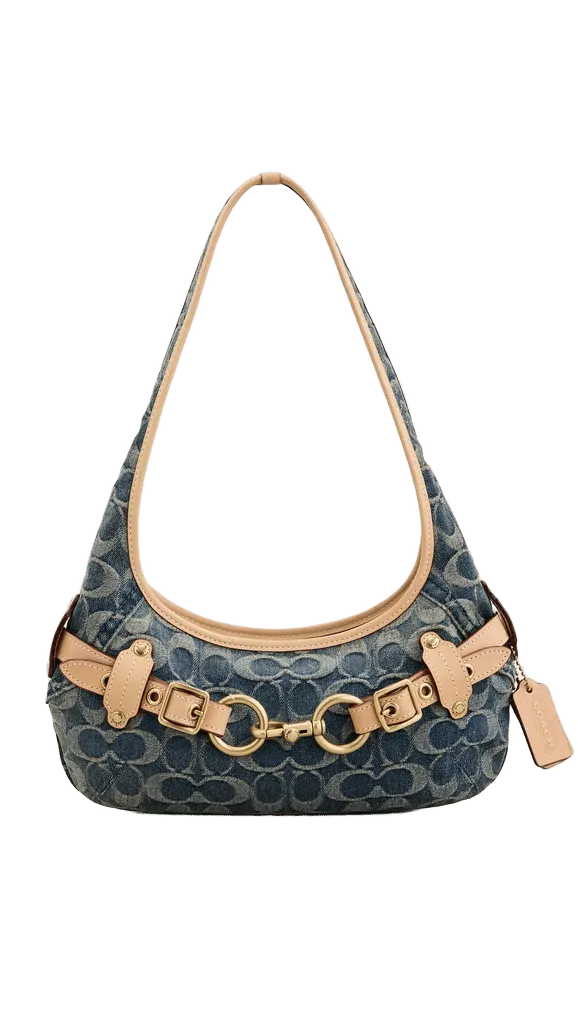 Belted Ergo Signature Jacquard Shoulder Bag 26