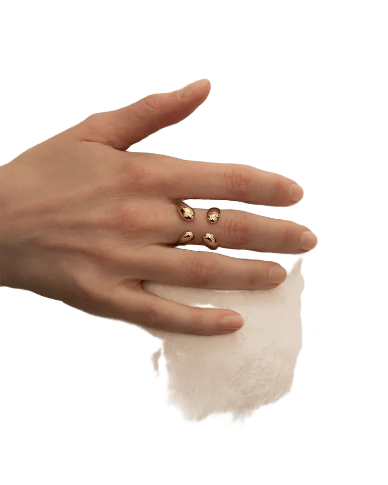 Hope Double Ring In Gold Vermeil