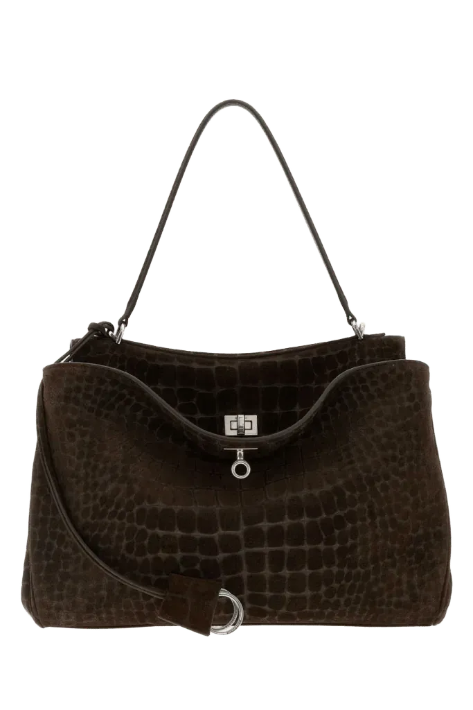 Balenciaga Piper Shoulder Bag — Brown