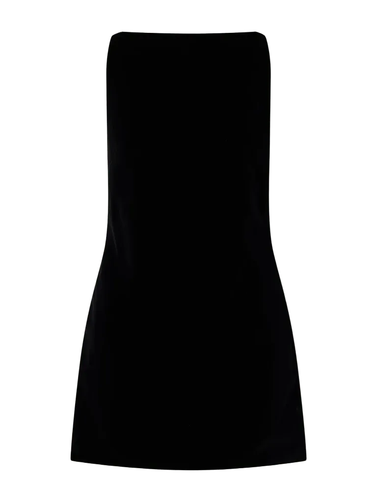The Sable paneled cotton-blend velvet mini dress