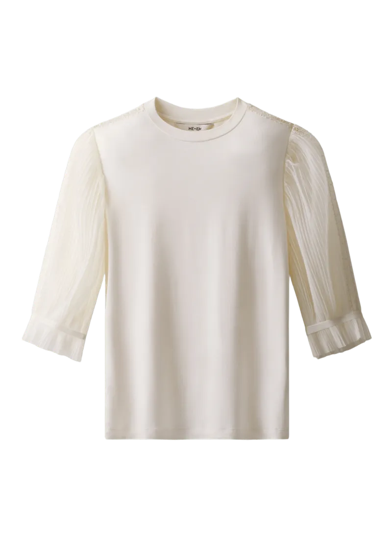 Sheer Sleeve Layering Top