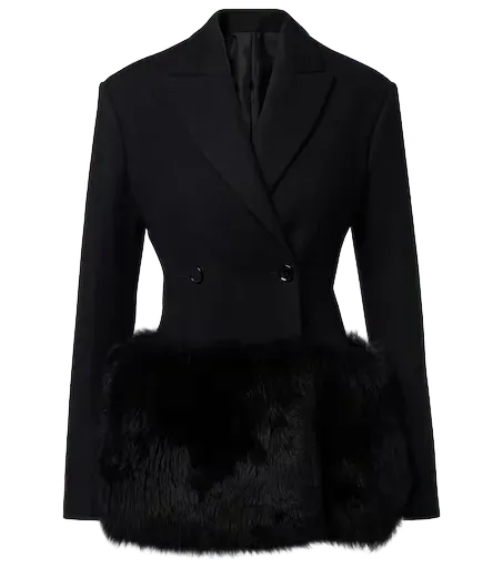 Double-breasted wool blazer