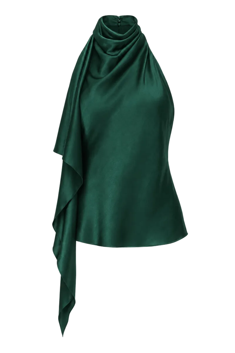 Bardot Sierra Satin Draped Top