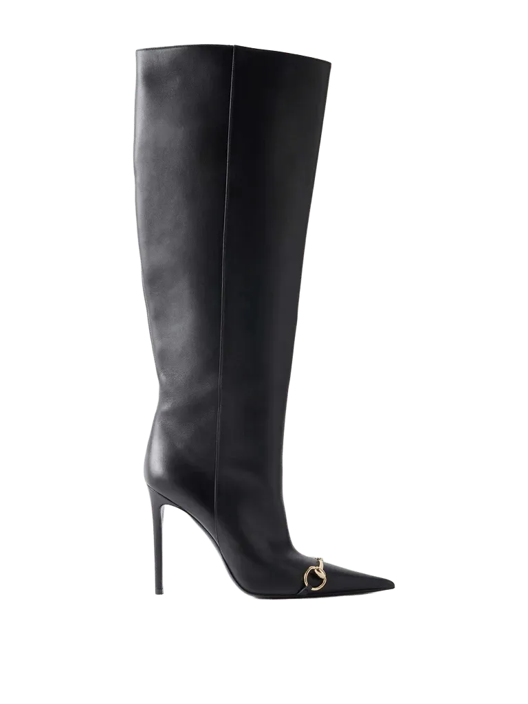 Donna 110 Horsebit-detailed leather knee boots