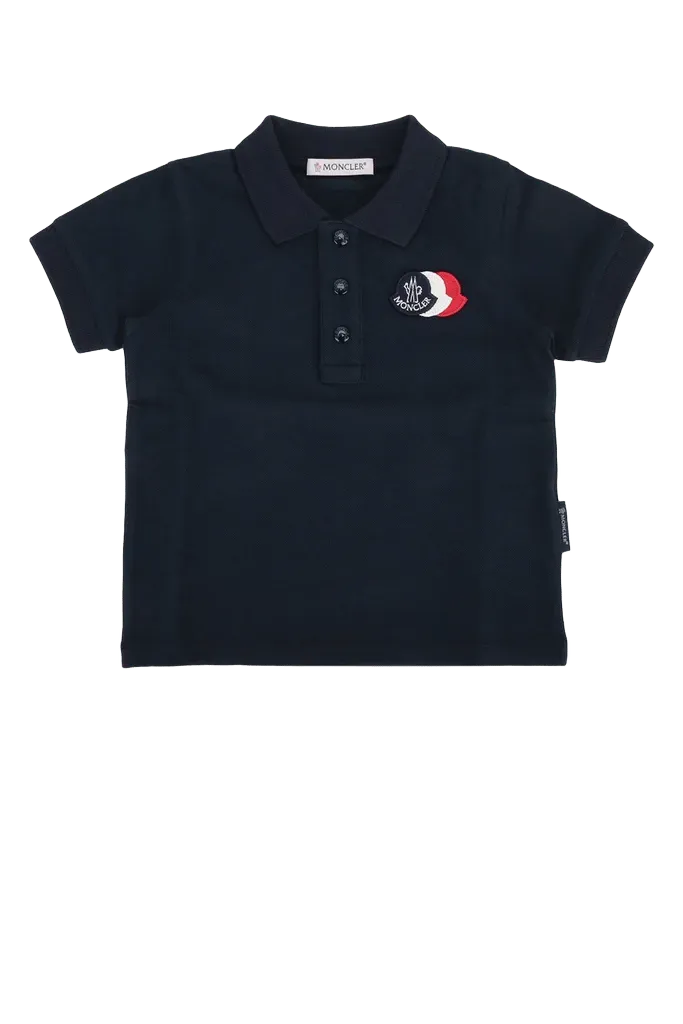 Moncler Jr Polo Polo — Navy