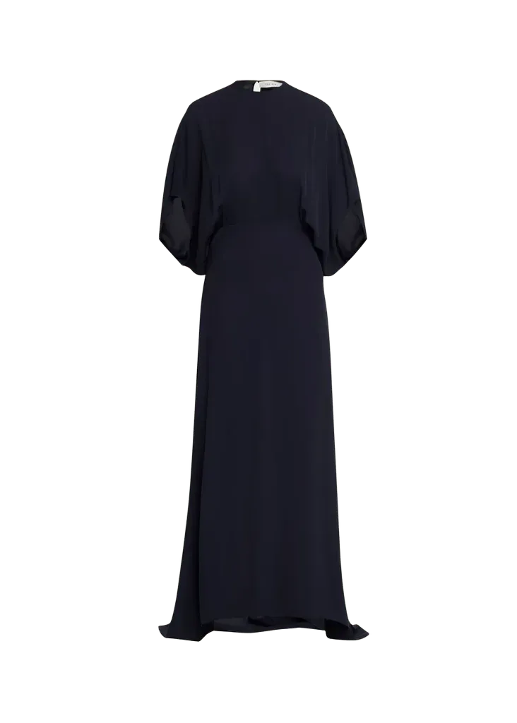 THE ROW Koralie Silk Chiffon Capelet Maxi Dress