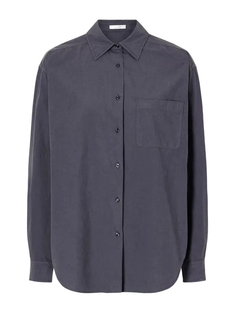 Ludao cotton and silk-blend poplin shirt