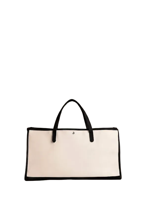 Suzanne Tote Bag - Ecru / Black