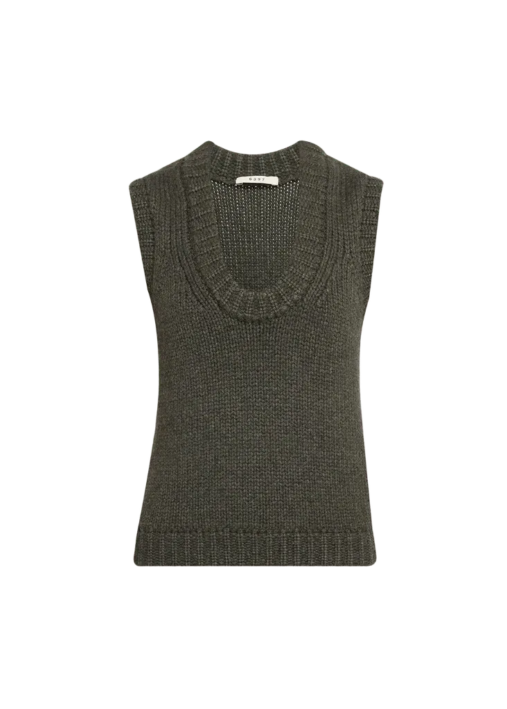 6397 Shaker Linen-Blend Vest