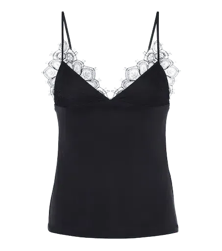 Lace-trimmed camisole