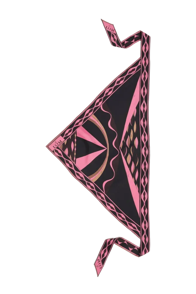 Dune Print Silk Bandeau Triangle