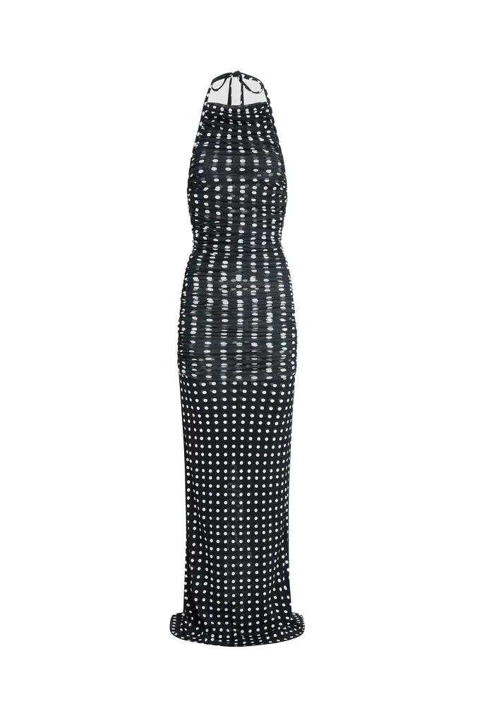 Recycled Nylon Long Draped Dress