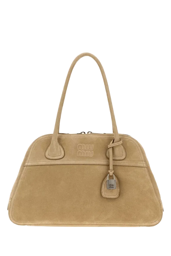 Miu Miu Vivant Shoulder Bag — Beige