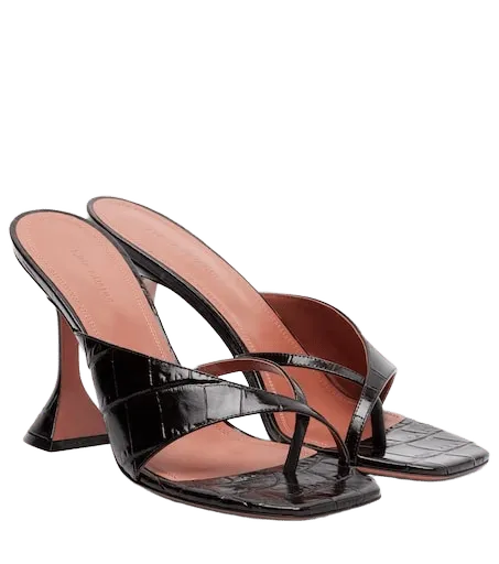 Shiona croc-effect leather mules