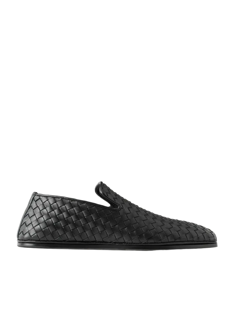 Palazzo Intrecciato leather loafers