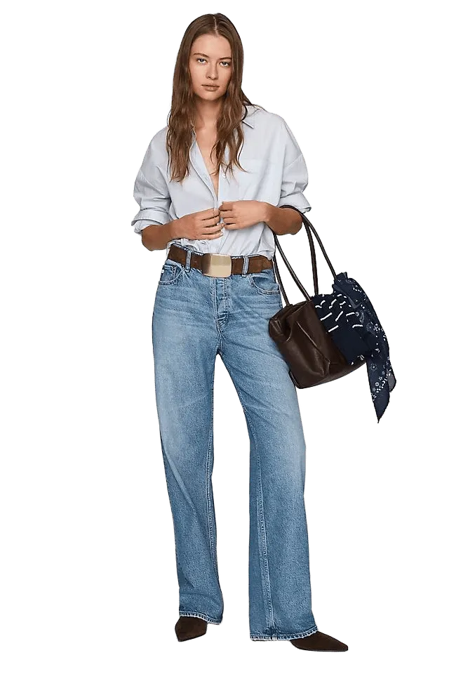 AG Billie Low-Slung Straight Jeans