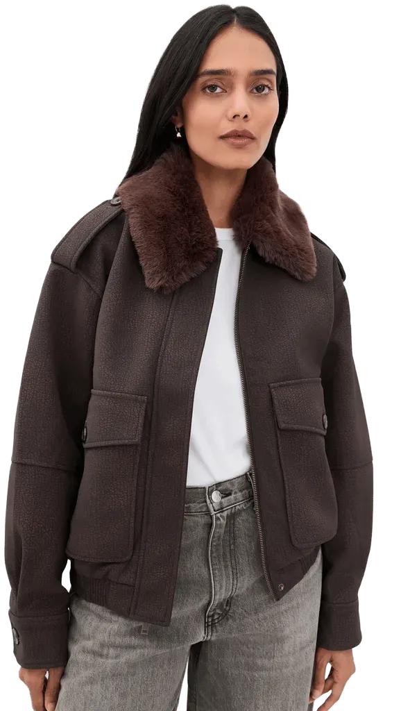 The Better Than Leather Faux Leather Bomber Jacket