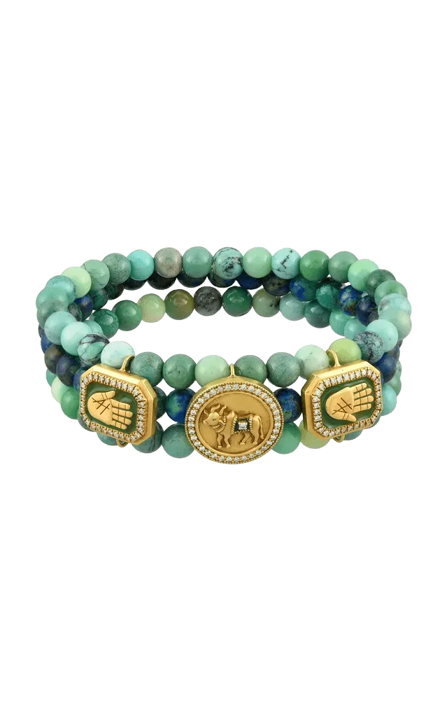 18k Yellow Gold Creative Block Bracelet Bracelet