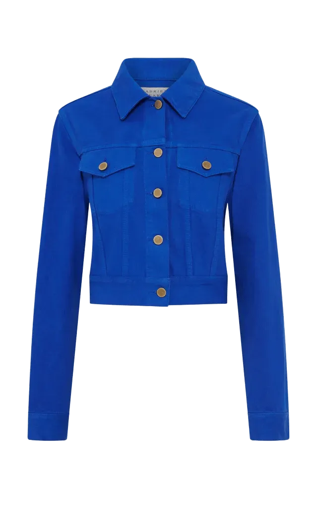 Bronte Jacket in Cobalt Recycled Cotton Denim