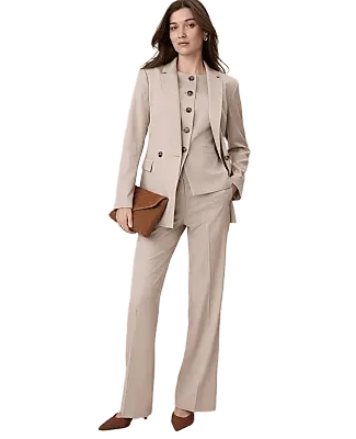 The Windowpane Flare Trouser in Classic Canvas