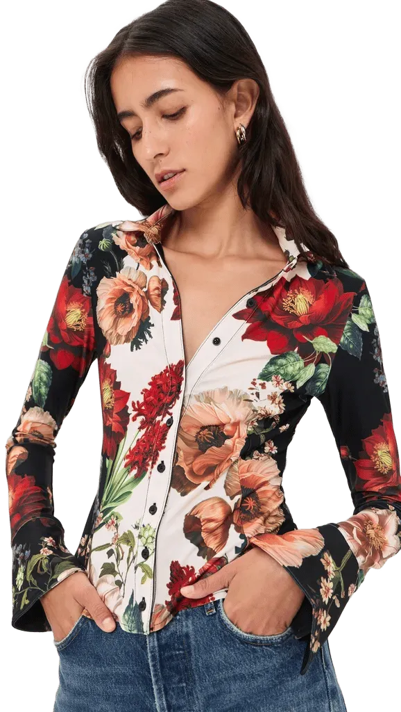 Freya Fitted Button Down Top
