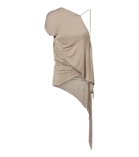 Lilies Tungsten draped open-back jersey top