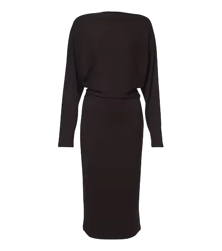 Draped sweater dress