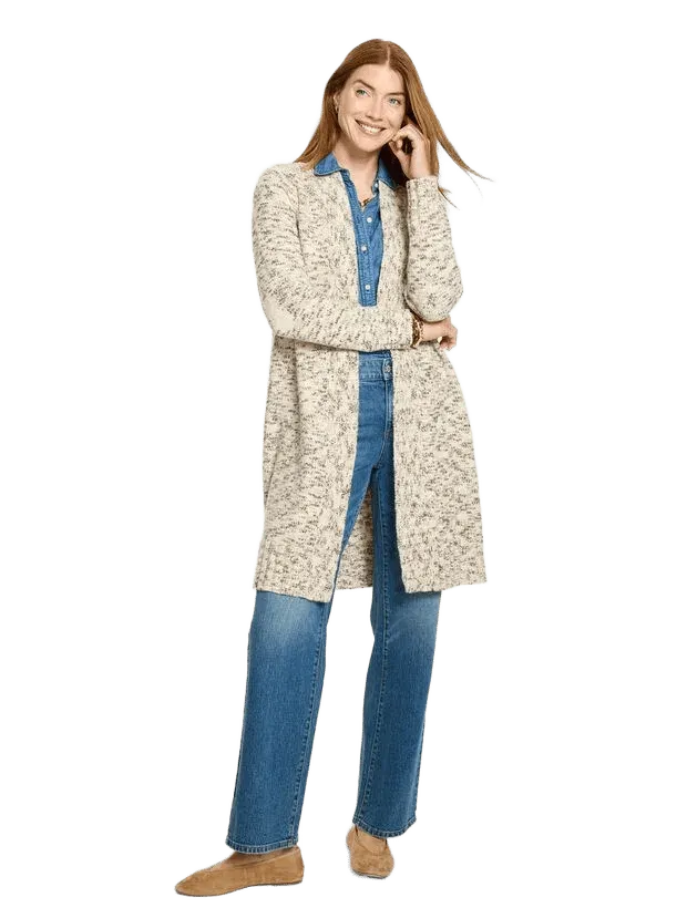 Open Front Duster Cardigan - Marl