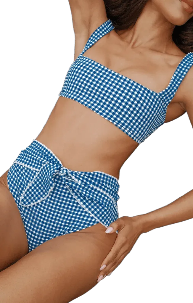 Montauk Bottom ~ Blueberry Gingham