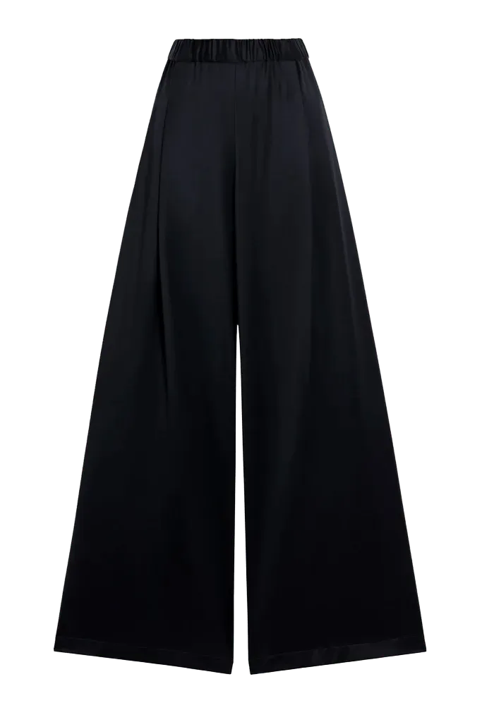 Eva wool-twill wide-leg pants