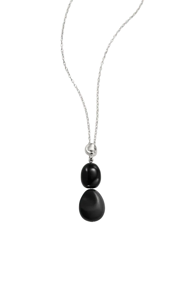Ada Sterling Silver Onyx Pendant