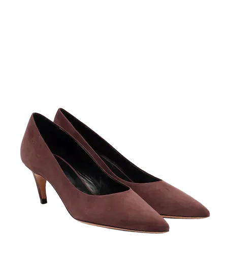 Blade suede pumps