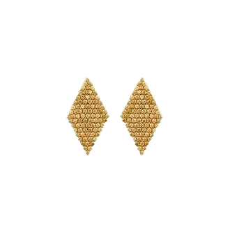 Medium Natural Color Mesh Earrings