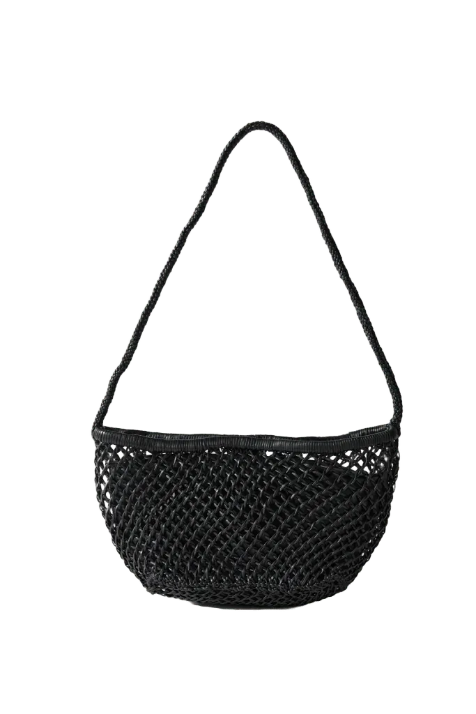 Mesh Crescent Bag - Black