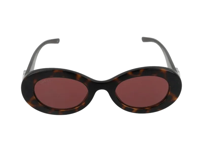 Gucci GG2026S Tortoiseshell Oval Sunglasses — Tortoiseshell