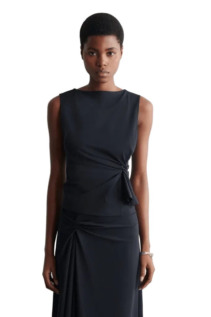 TWIST-DETAIL JERSEY TOP