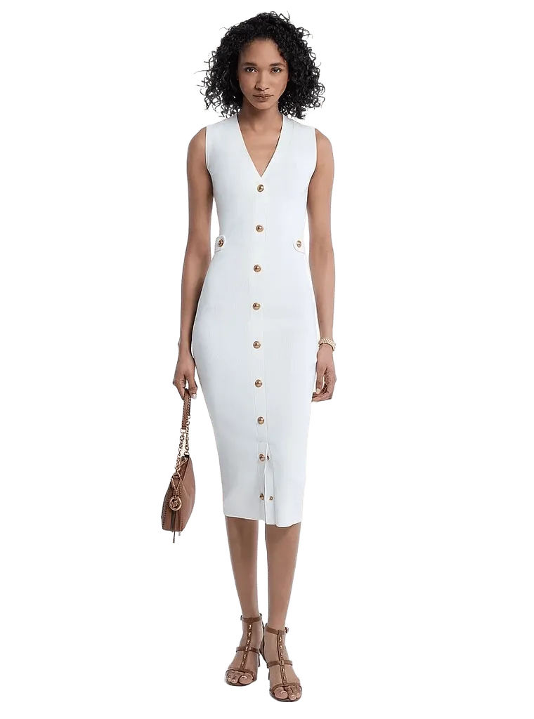 Stretch Knit Midi Dress