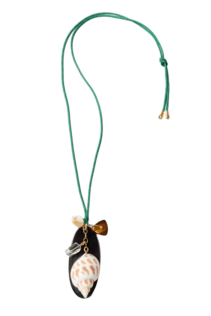 Paracord Charm Necklace Green