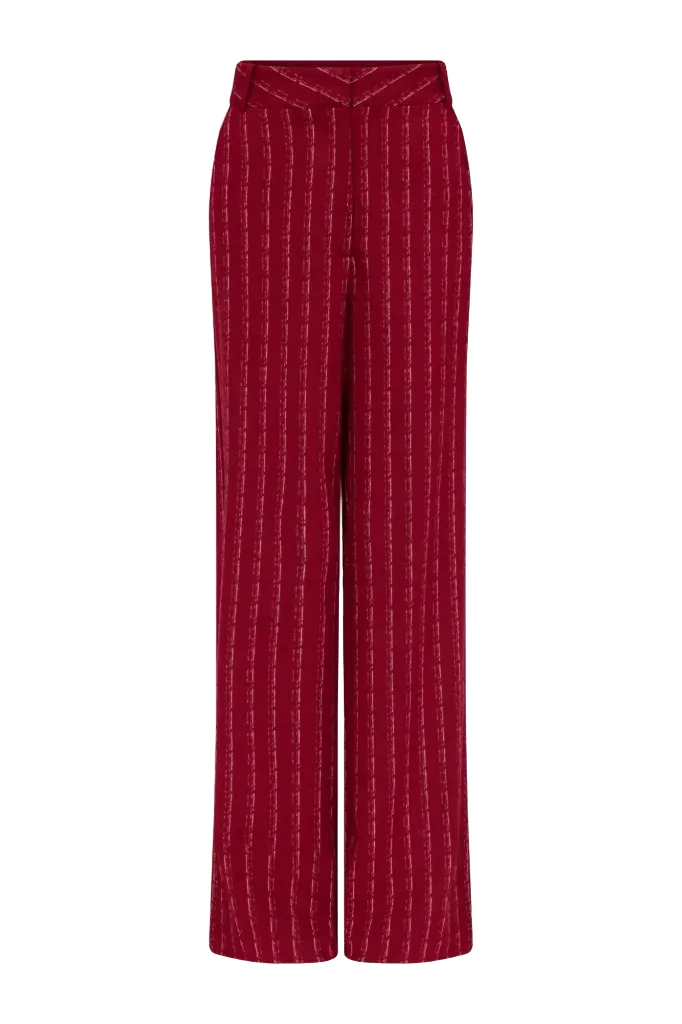 Beatrice Barre wool-blend trousers — Burgundy