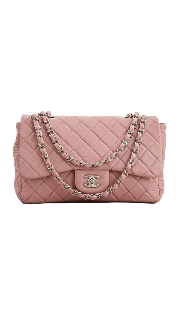Chanel Lambskin Half Flap Jumbo Bag