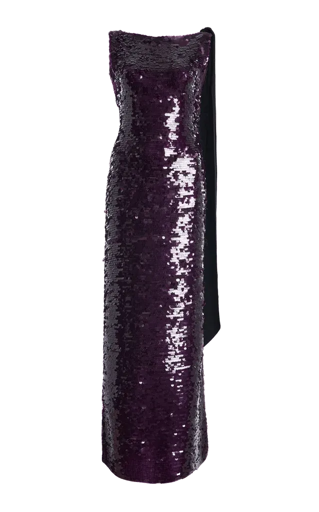 Sequined Tea-Length Dress