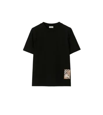 Check Label Cotton T-shirt