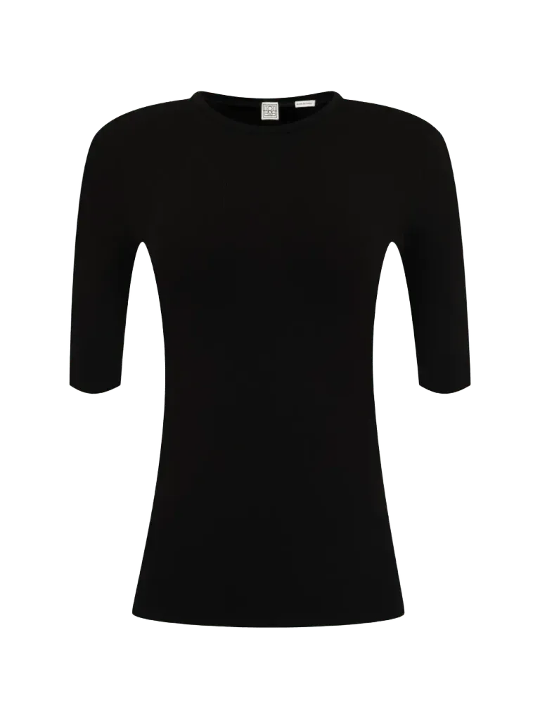 compact jersey top black